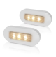 LED OBLONG COURTESY LIGHT - BLACK or Whte CASING  - PC Material - 12 Volts - Available in Warm White or White or Blue - WK-LCL2X - AZLED
